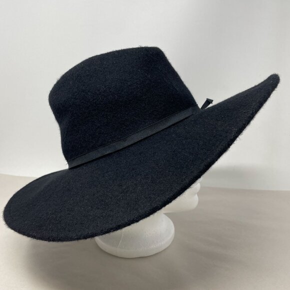 Brixton Ashley Felt Hat Black Wool One‎ Size Womens Festival Boho - Picture 4 of 11